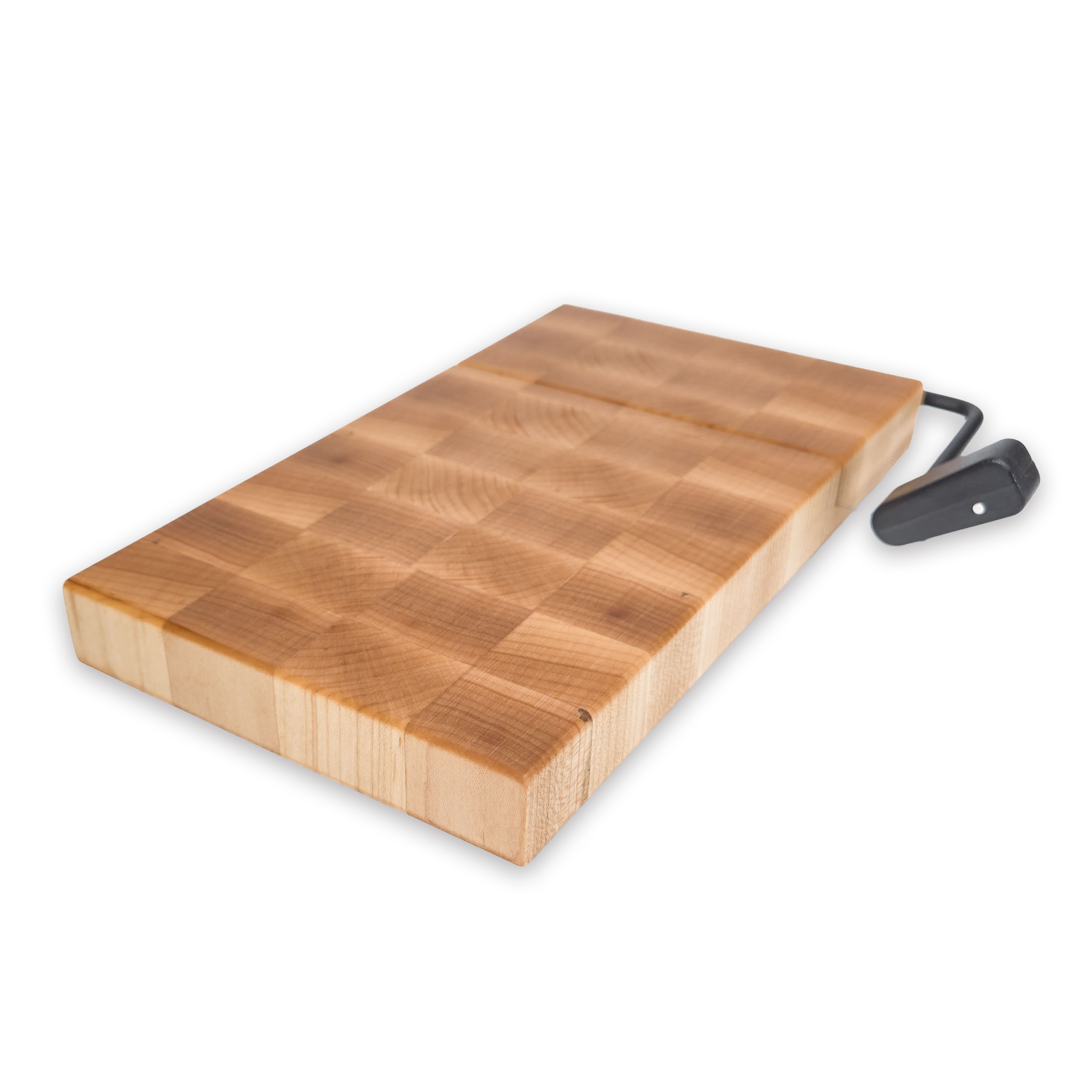 End grain maple cheese slicer board with wire cutter, oiled hardwood