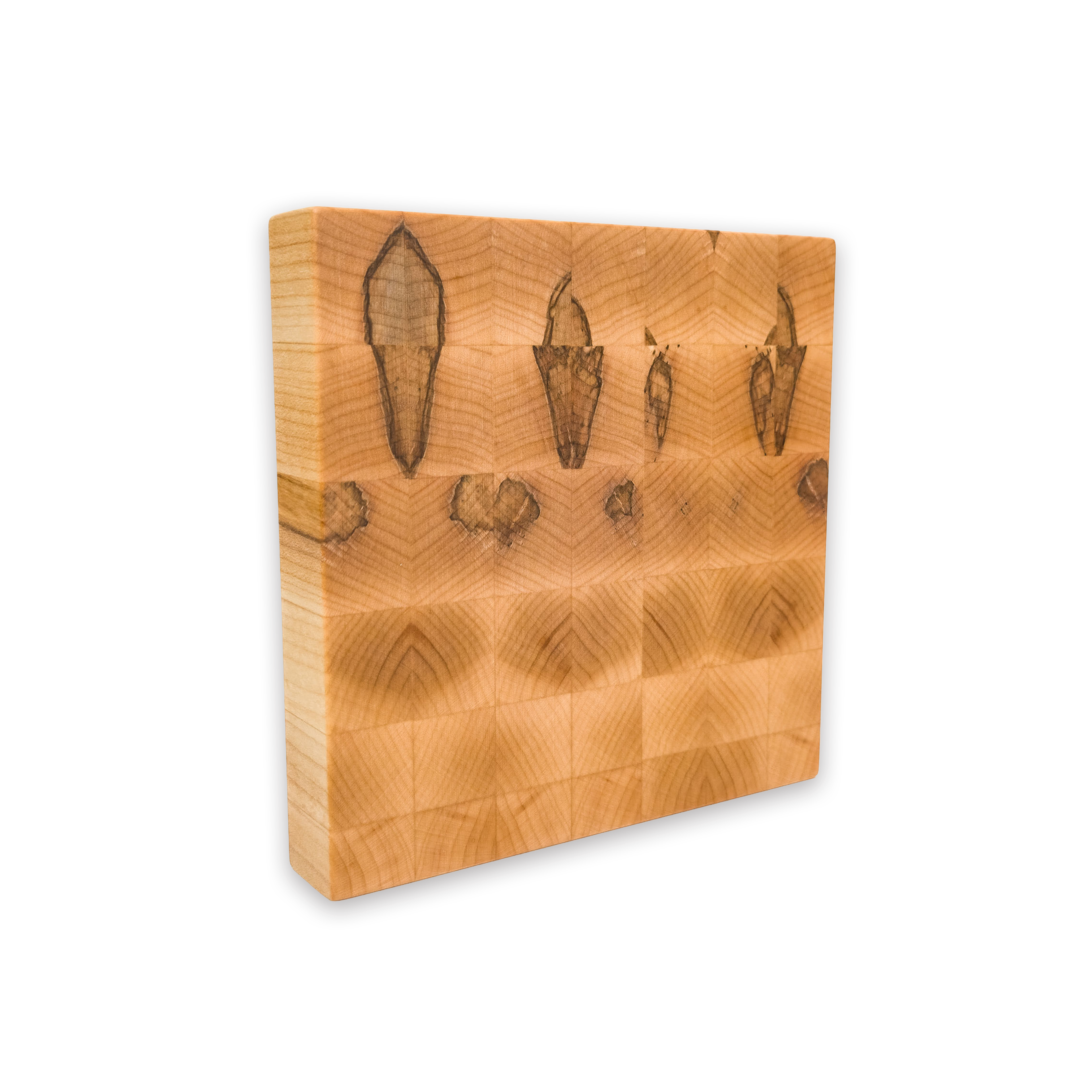 End grain spalted maple cutting board, spalted maple