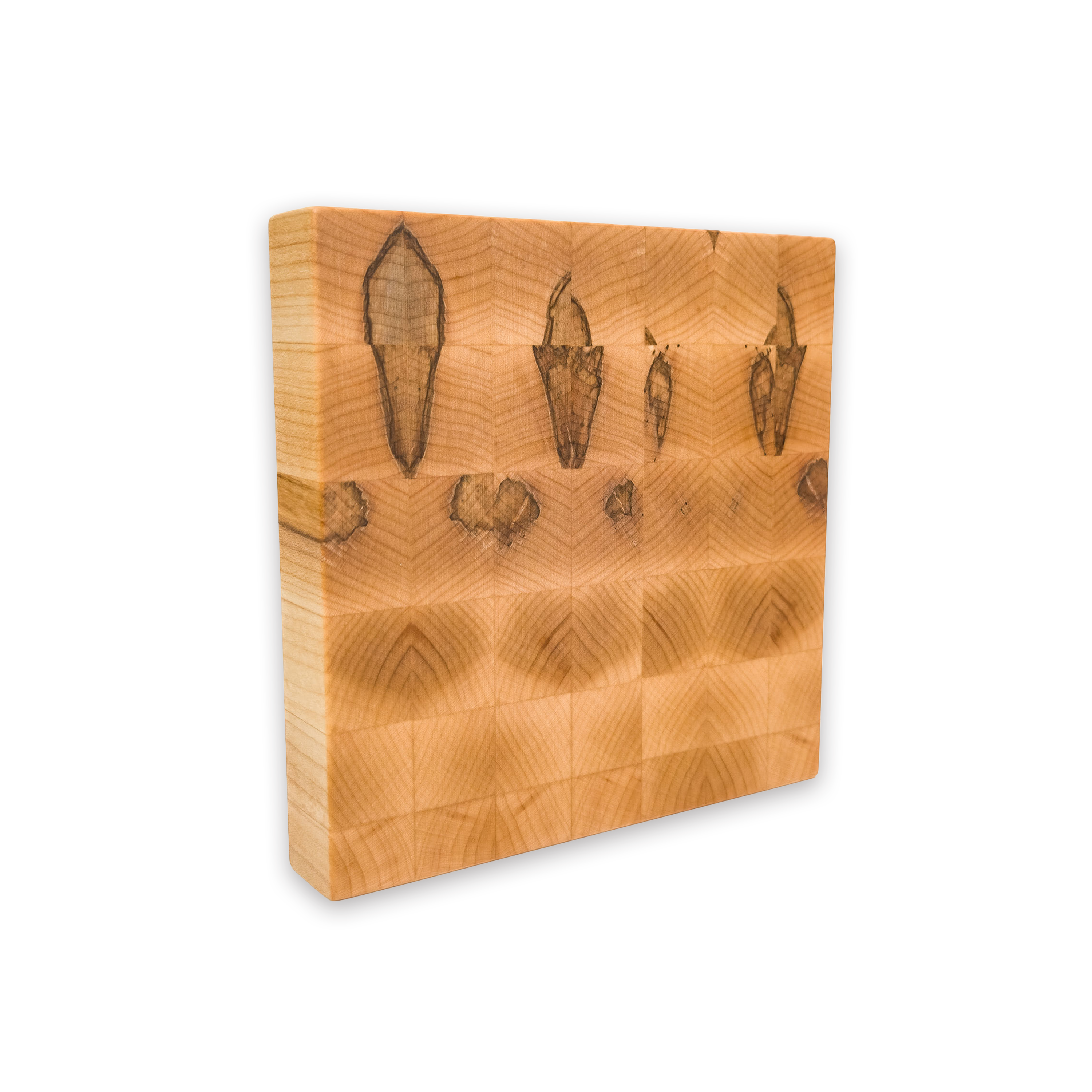 End grain spalted maple cutting board, spalted maple