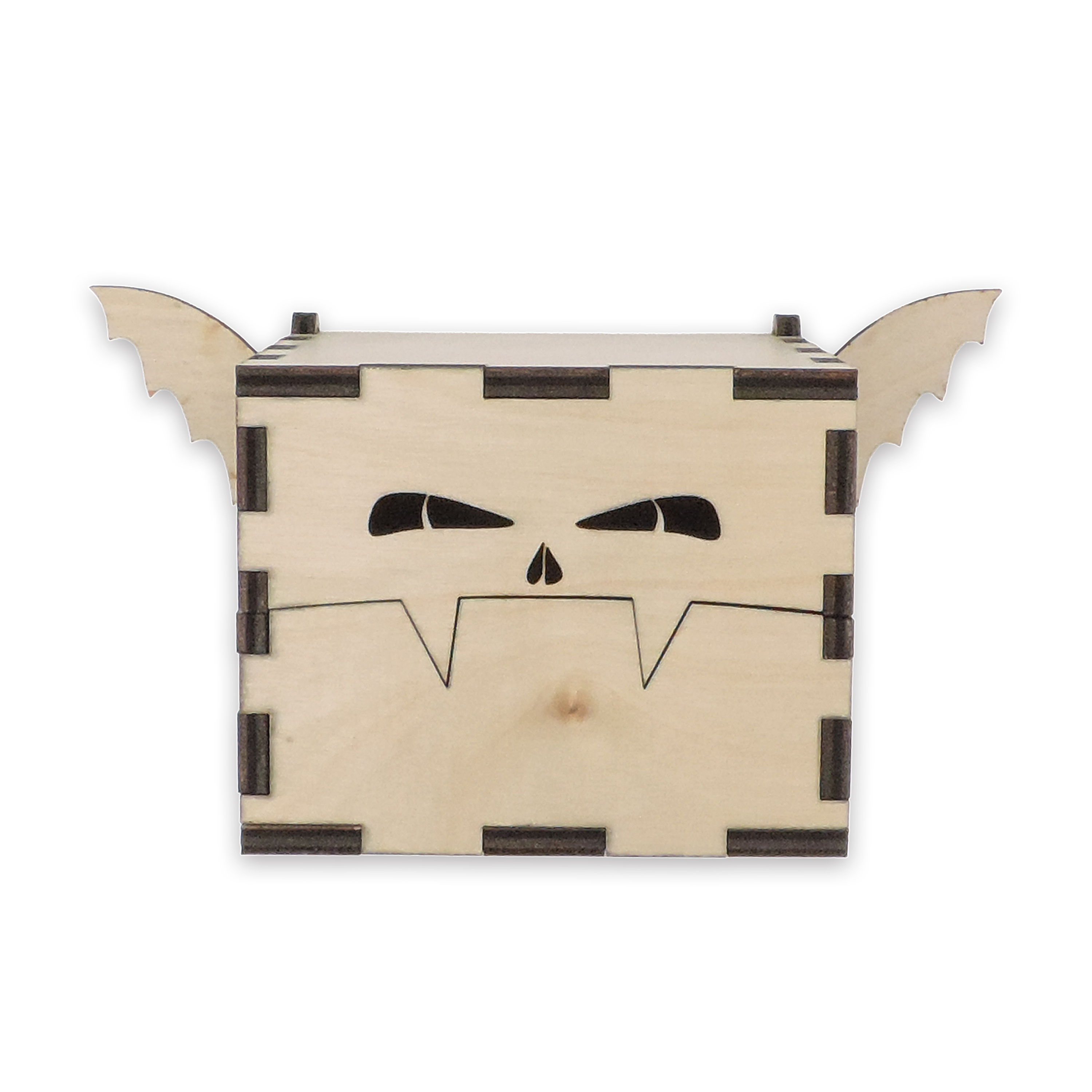 Laser-cut vampire candy box, ¼ in cabinet-grade plywood