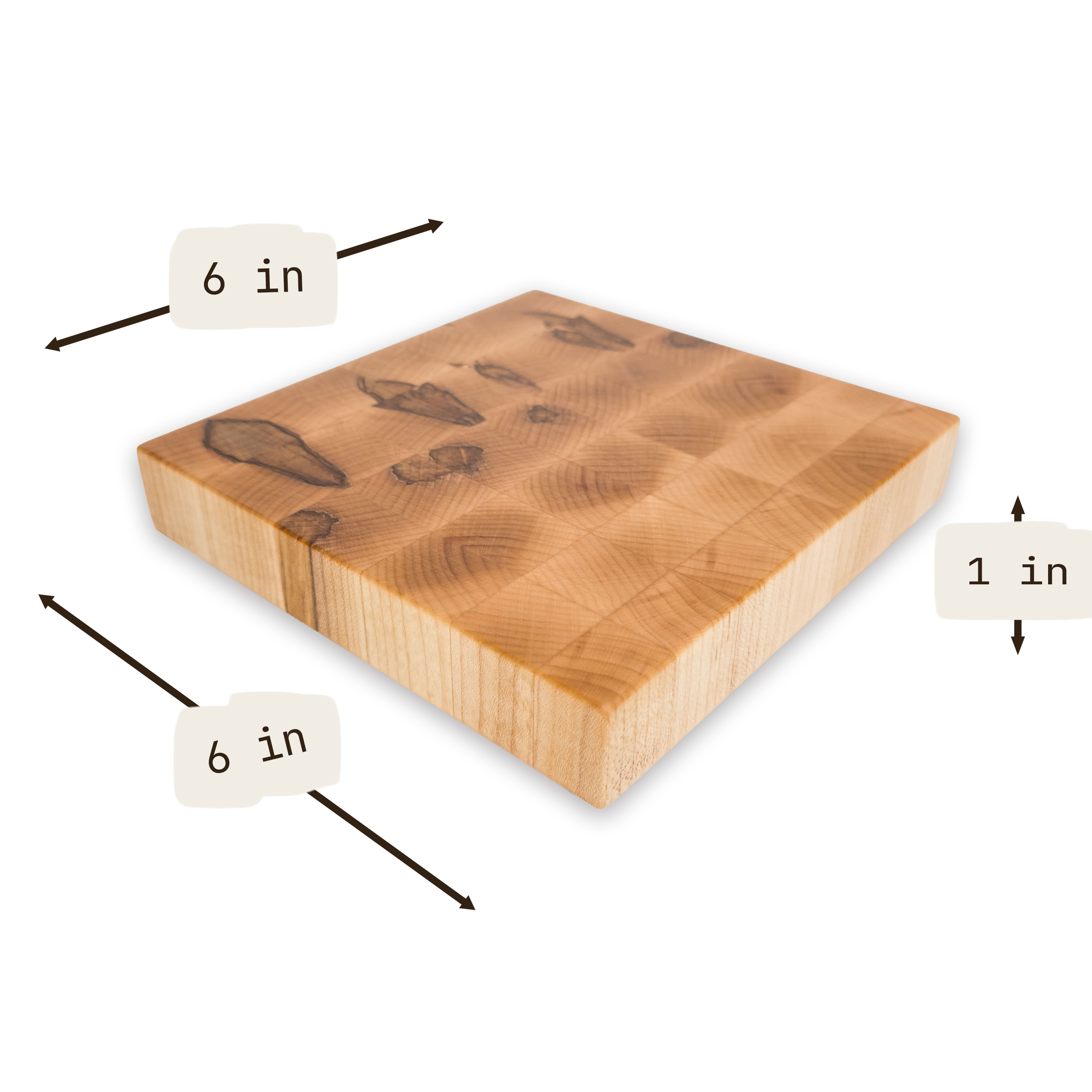 End grain spalted maple cutting board, spalted maple