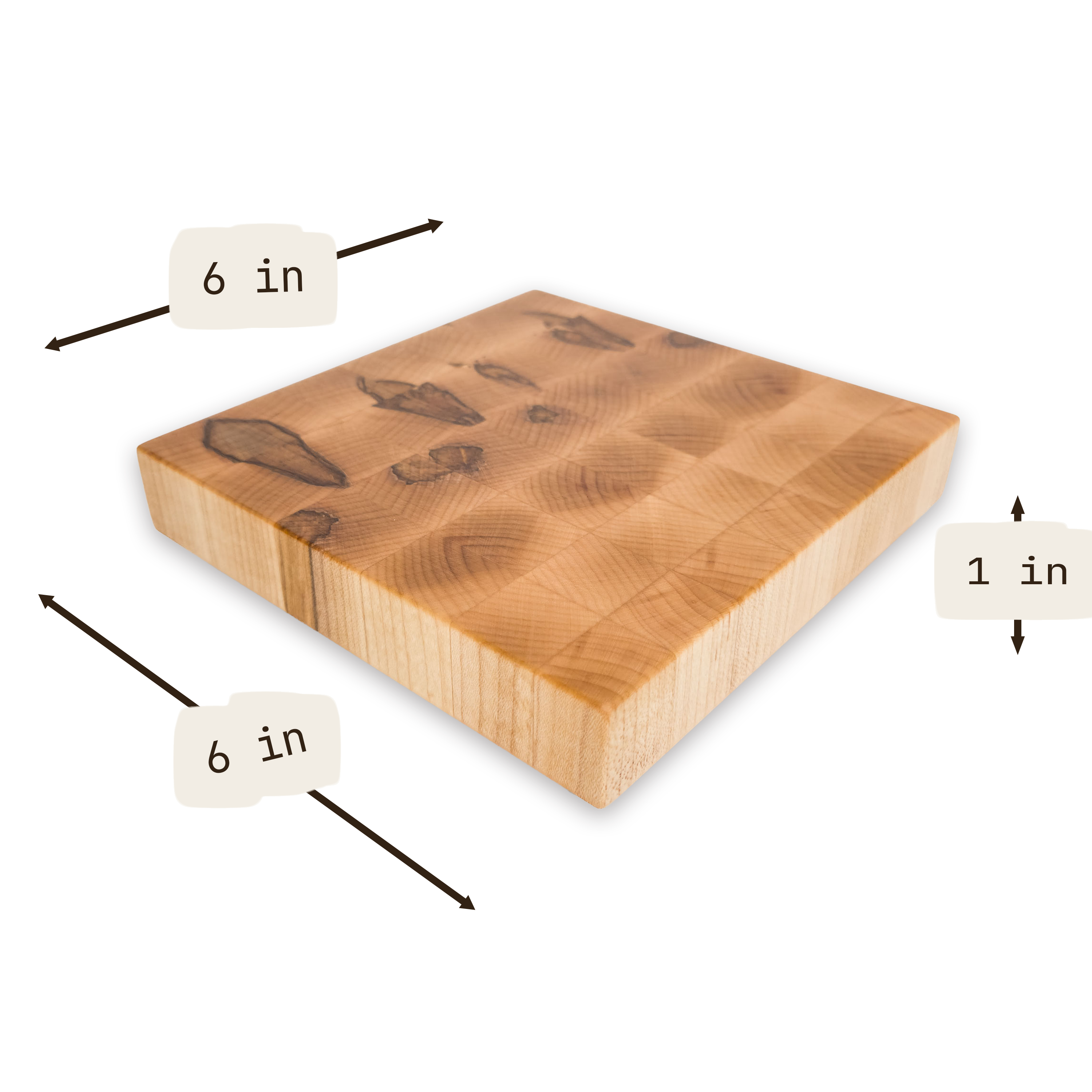 End grain spalted maple cutting board, spalted maple