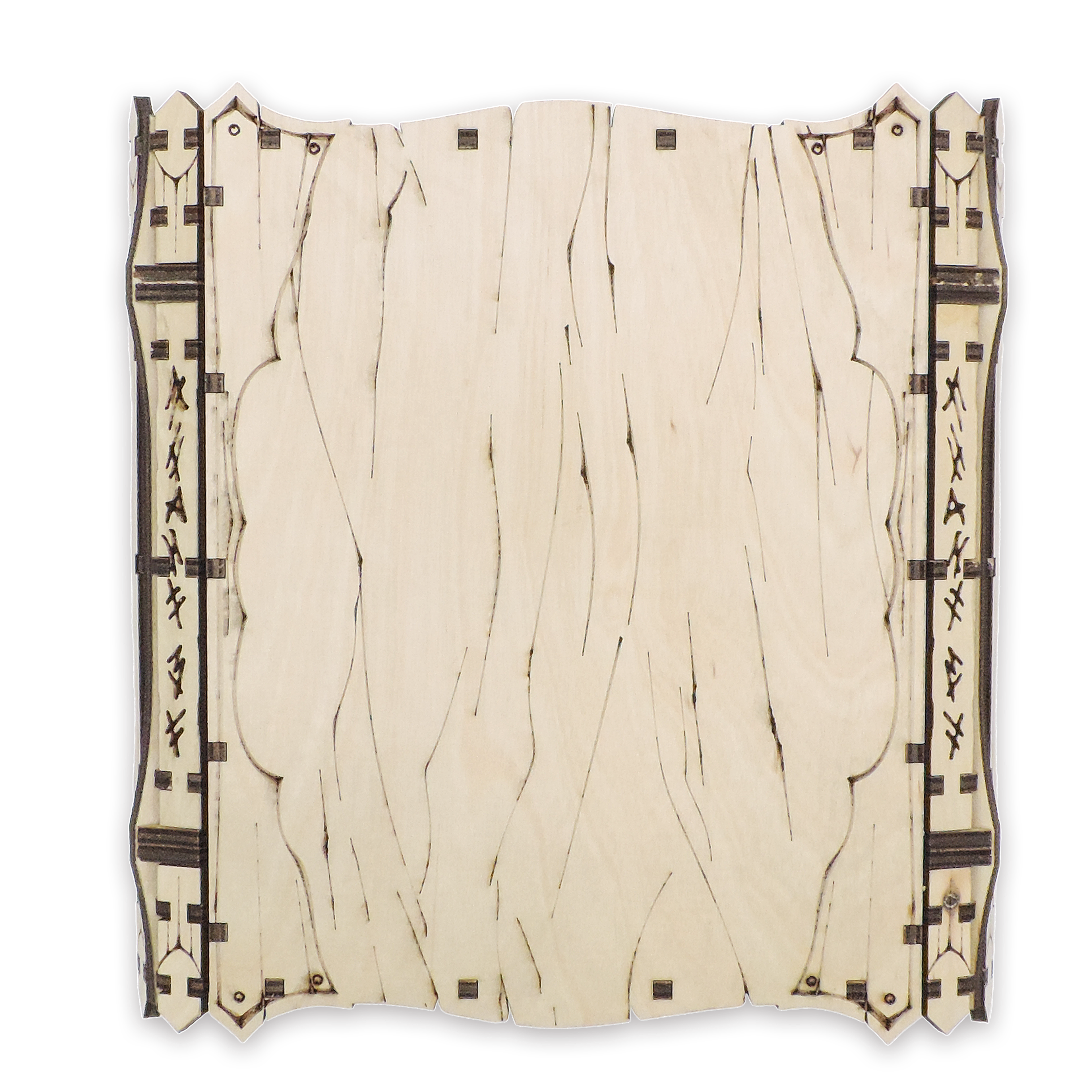 Laser-cut wizard spellbook keepsake box, ¼ in cabinet-grade plywood