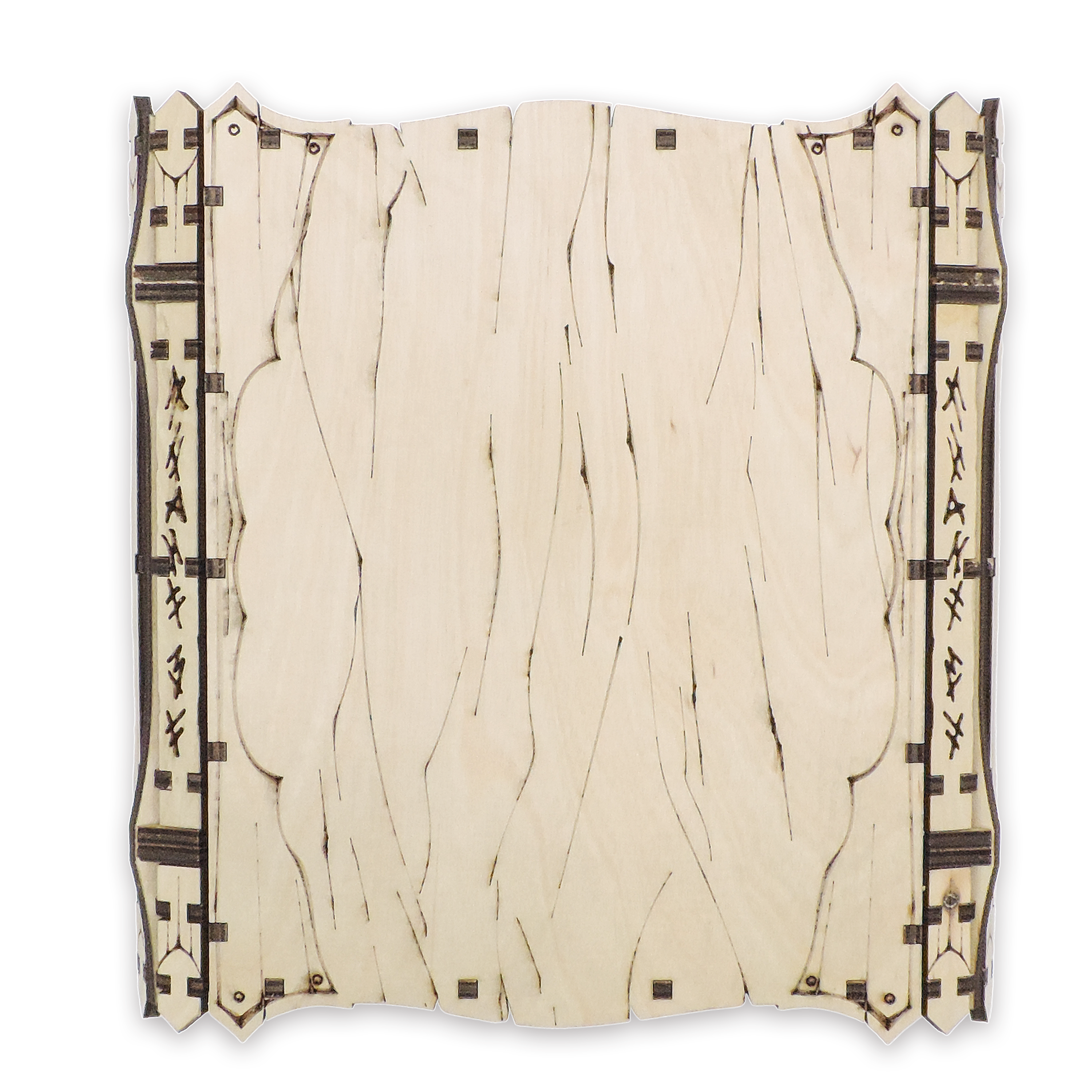Laser-cut wizard spellbook keepsake box, ¼ in cabinet-grade plywood