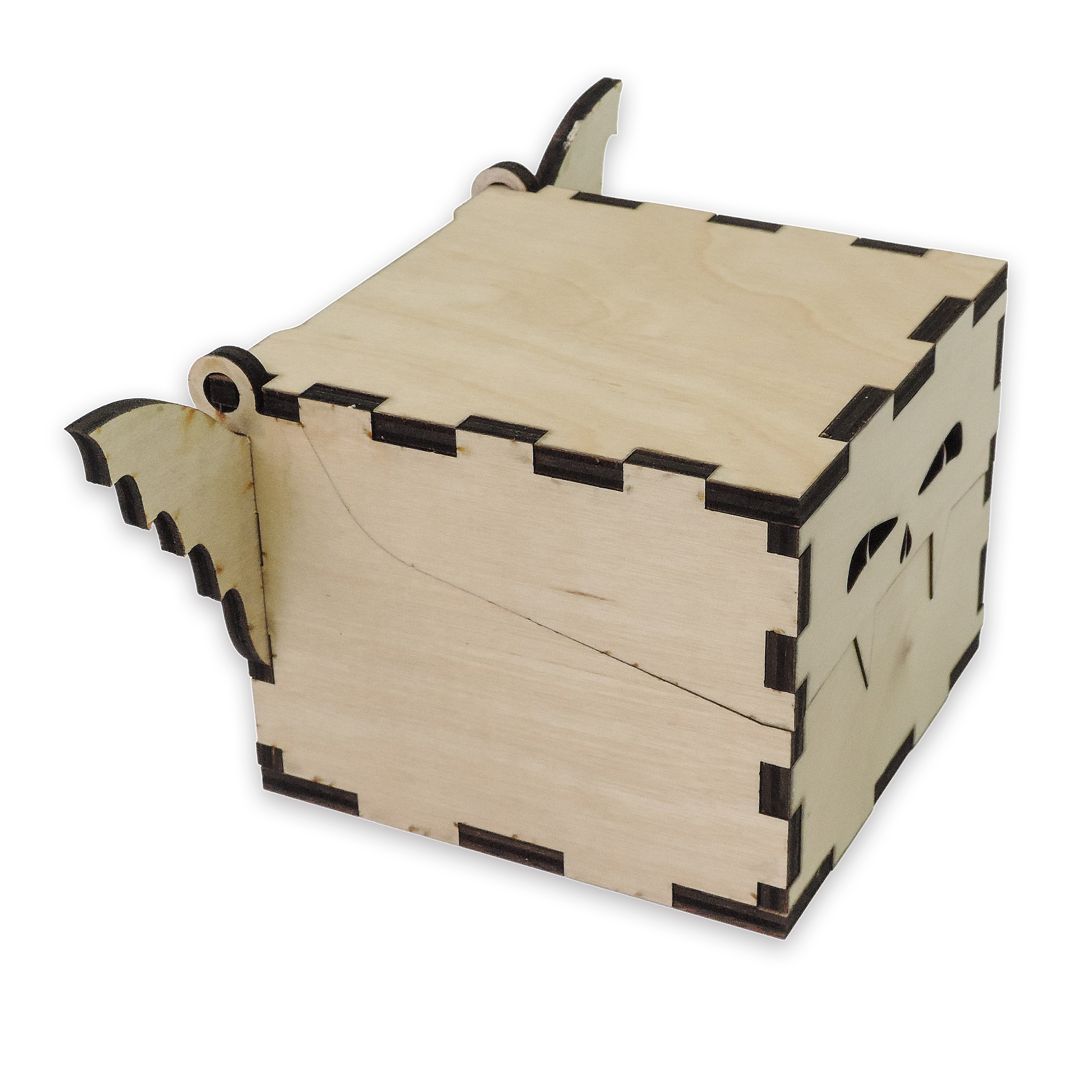 Laser-cut vampire candy box, ¼ in cabinet-grade plywood
