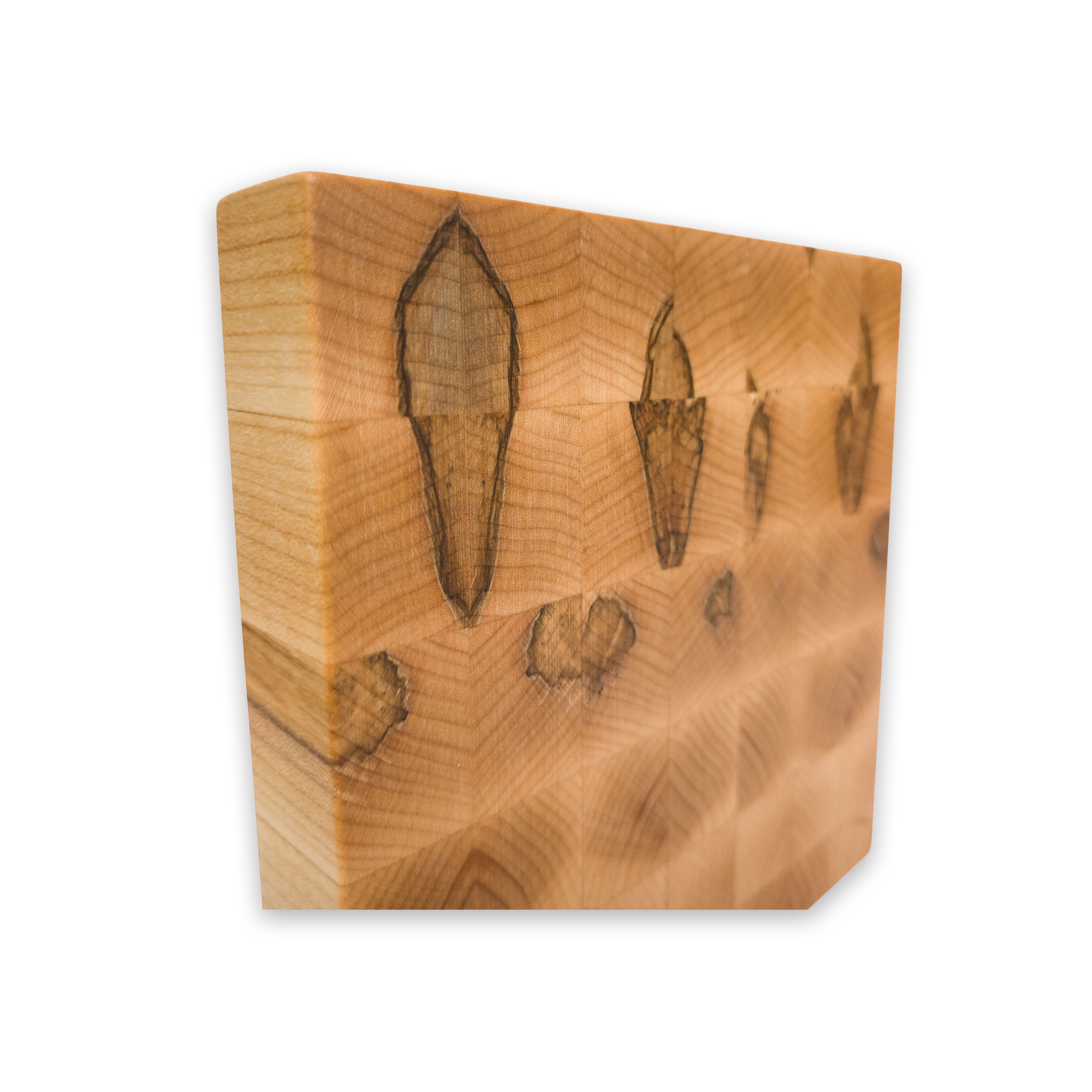 End grain spalted maple cutting board, spalted maple