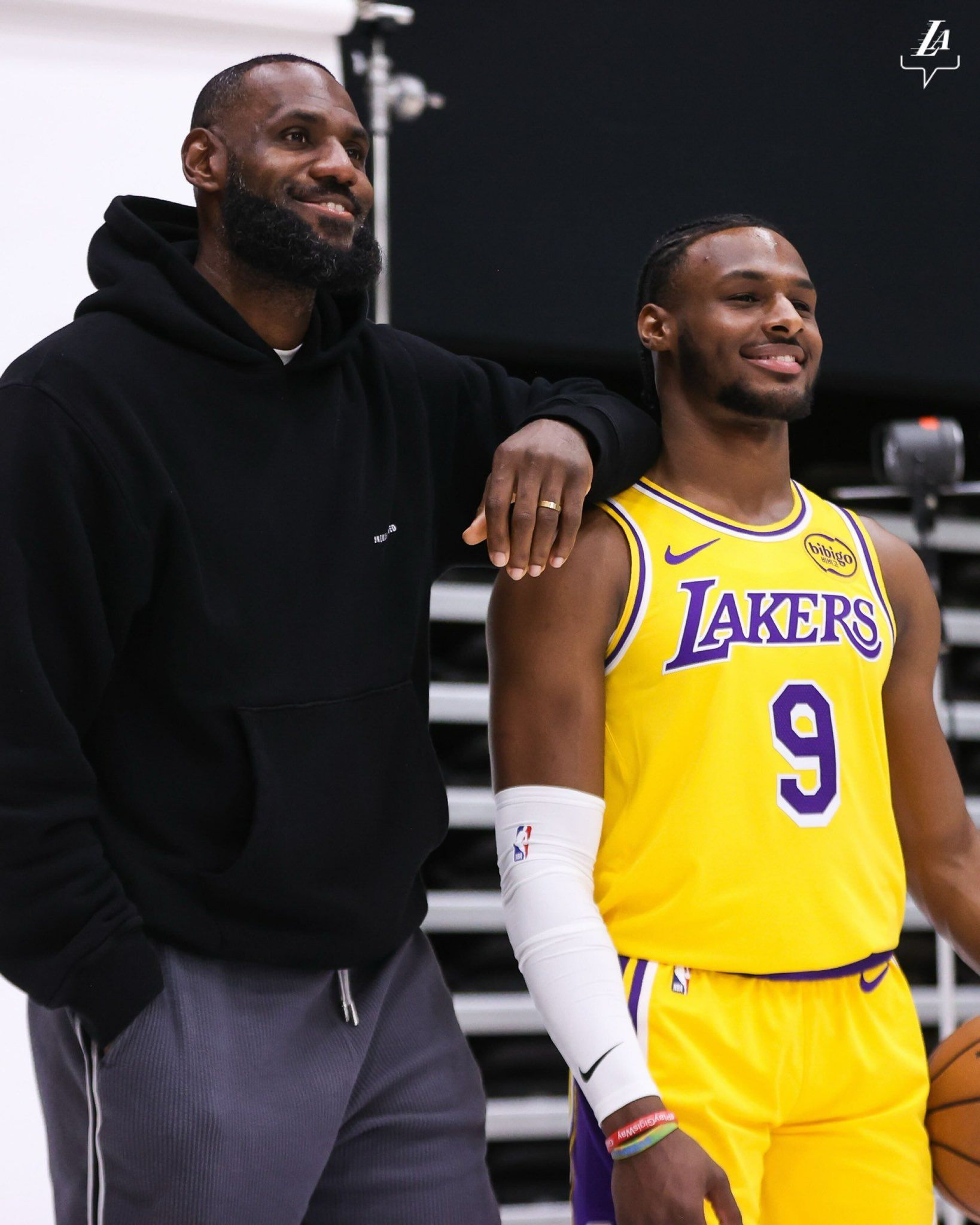 Bronny y LeBron lakers