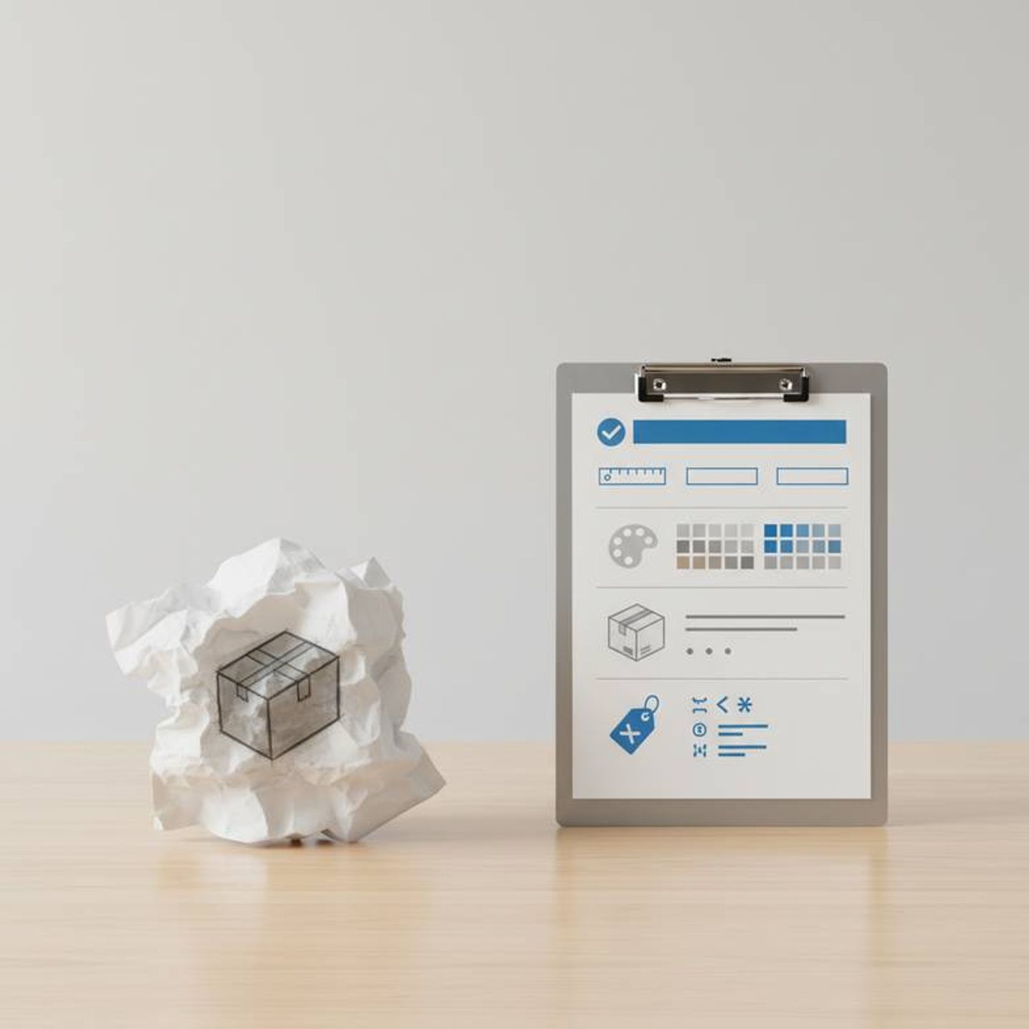 An image of a person writing a clear checklist for packaging requirements on a notepad.