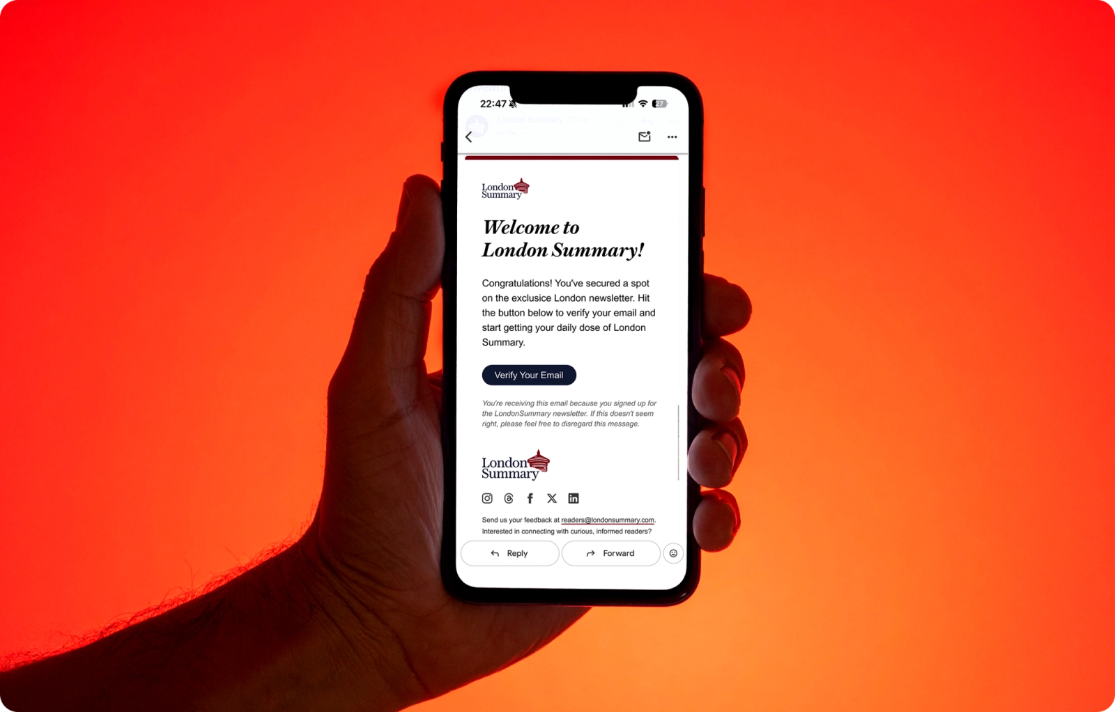 Newsletter screen 3