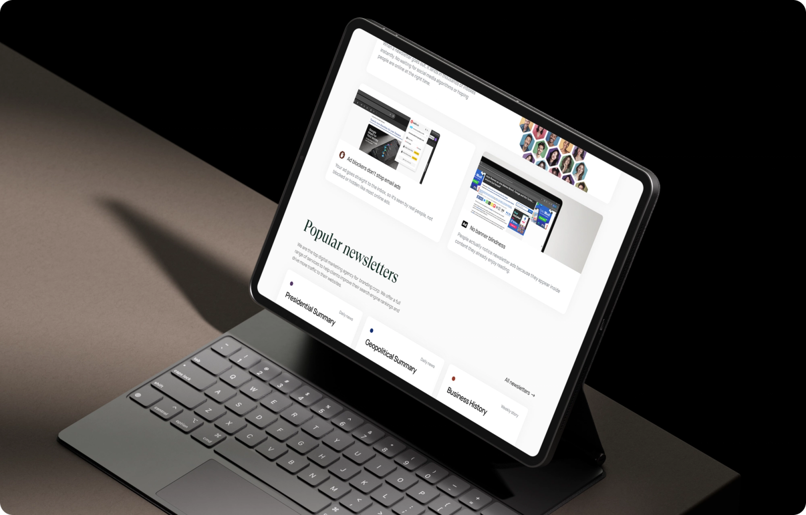 Media Website screen 3