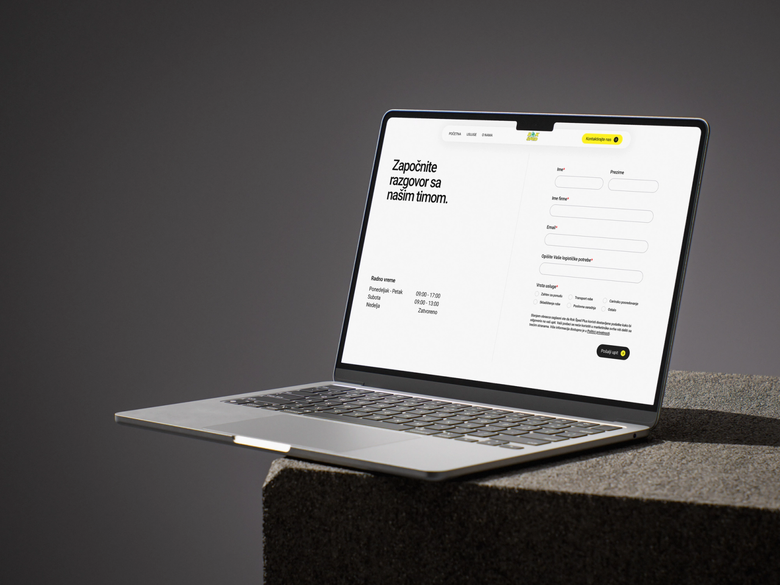 Website screen 1