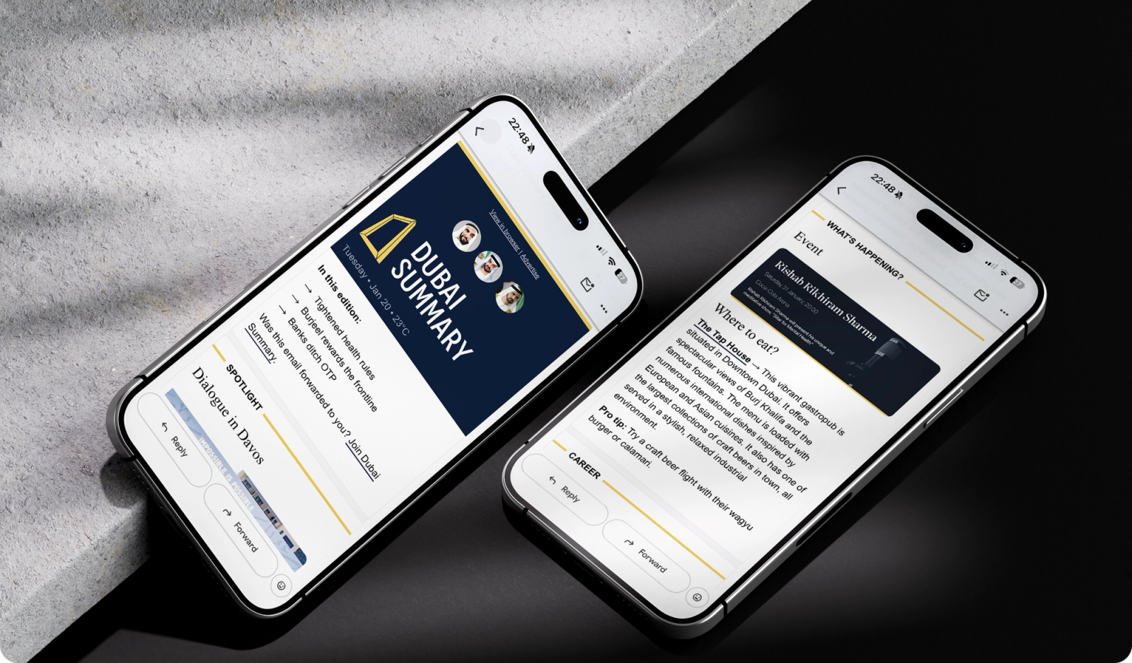 Newsletter screen 1