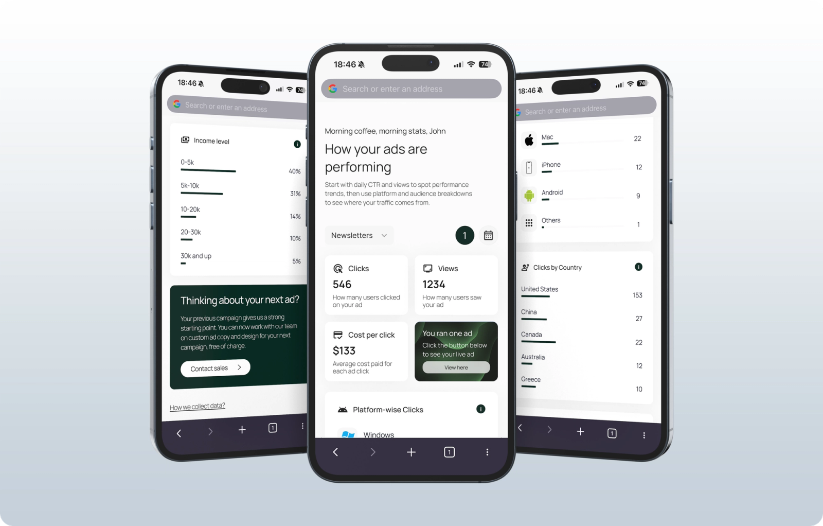 Analytics Platform screen 3