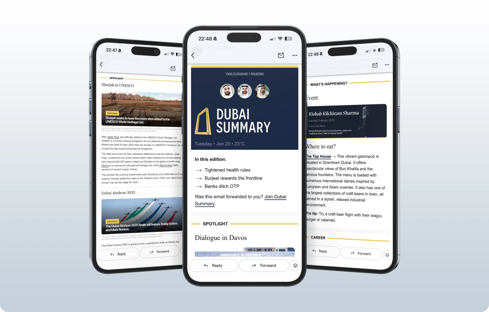 Newsletter screen 3