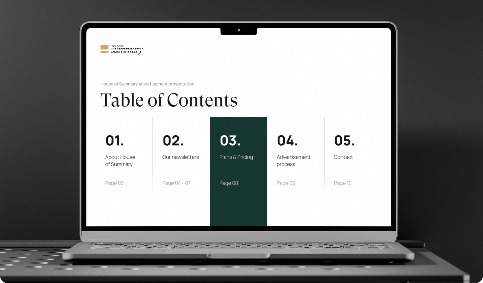 Media Kit screen 1