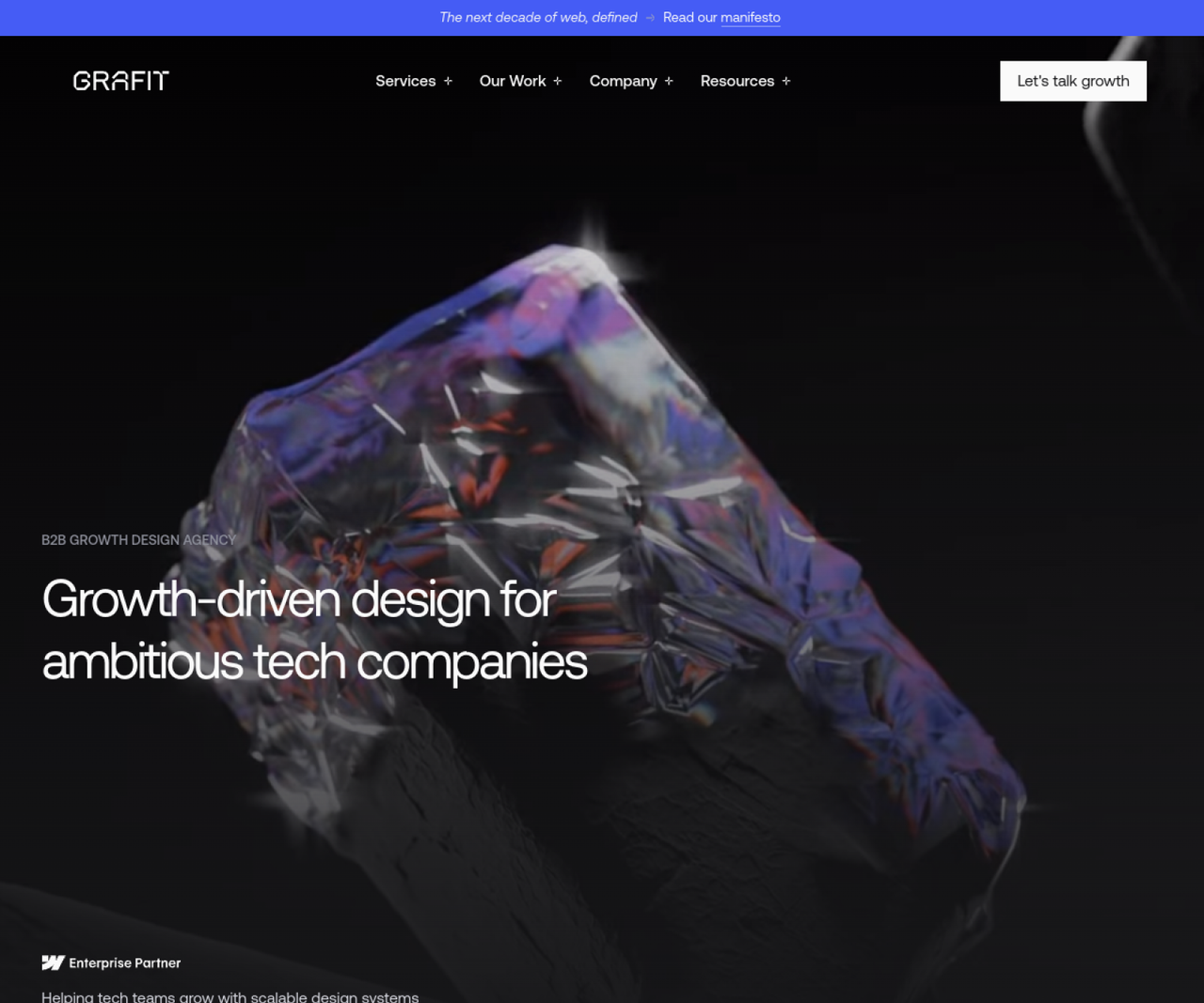 Homepage hero of grafit