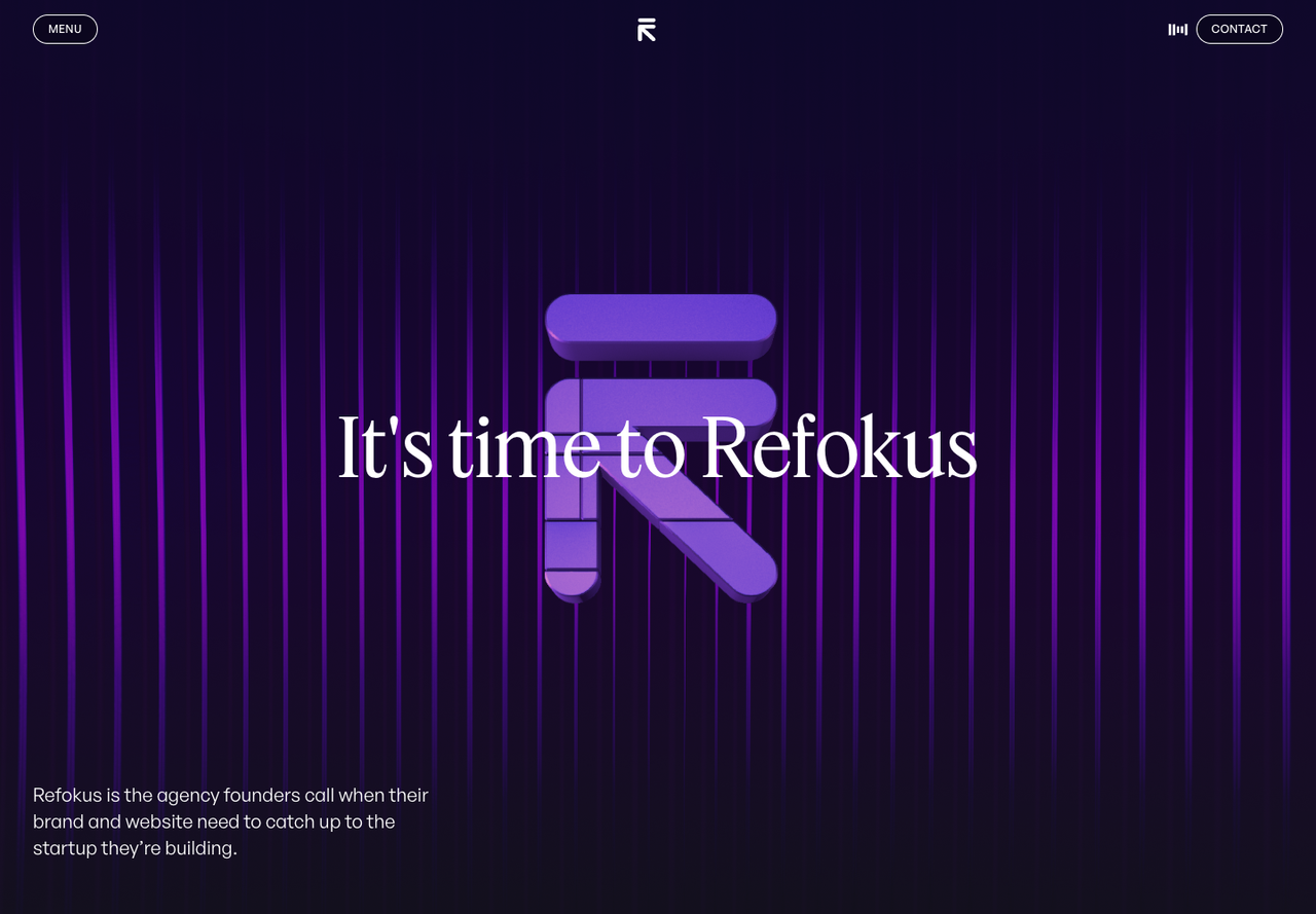 Refokus homepage hero