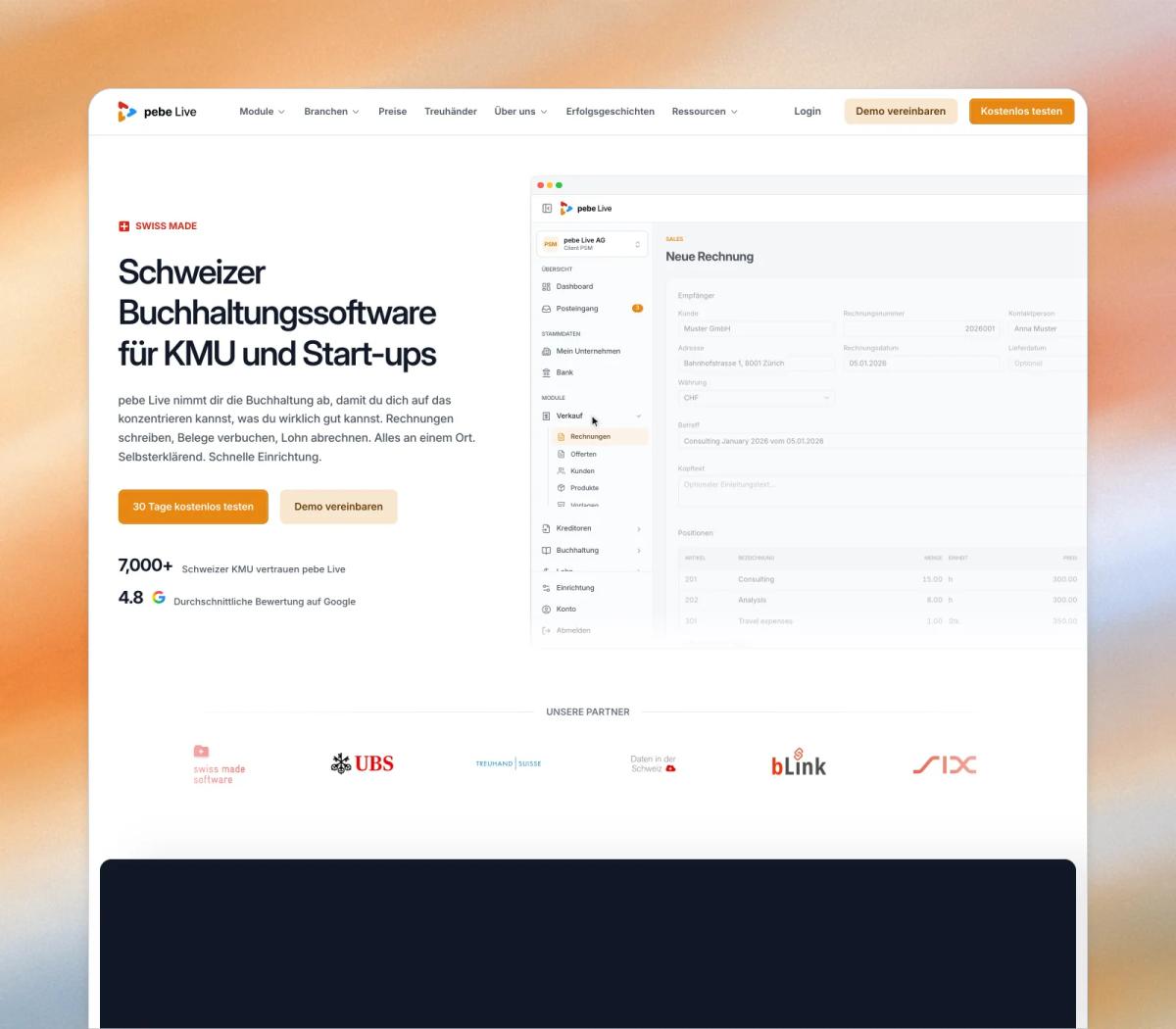 pebe Live website