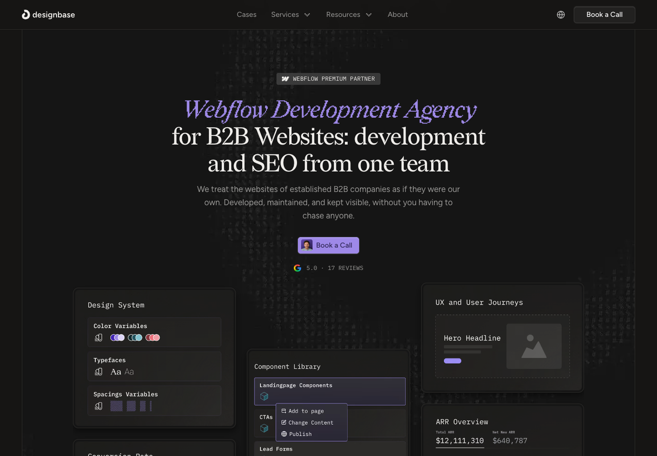 Designbase homepage hero