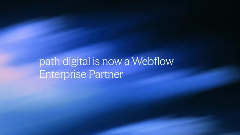 path digital is now a Webflow Enterprise Partner