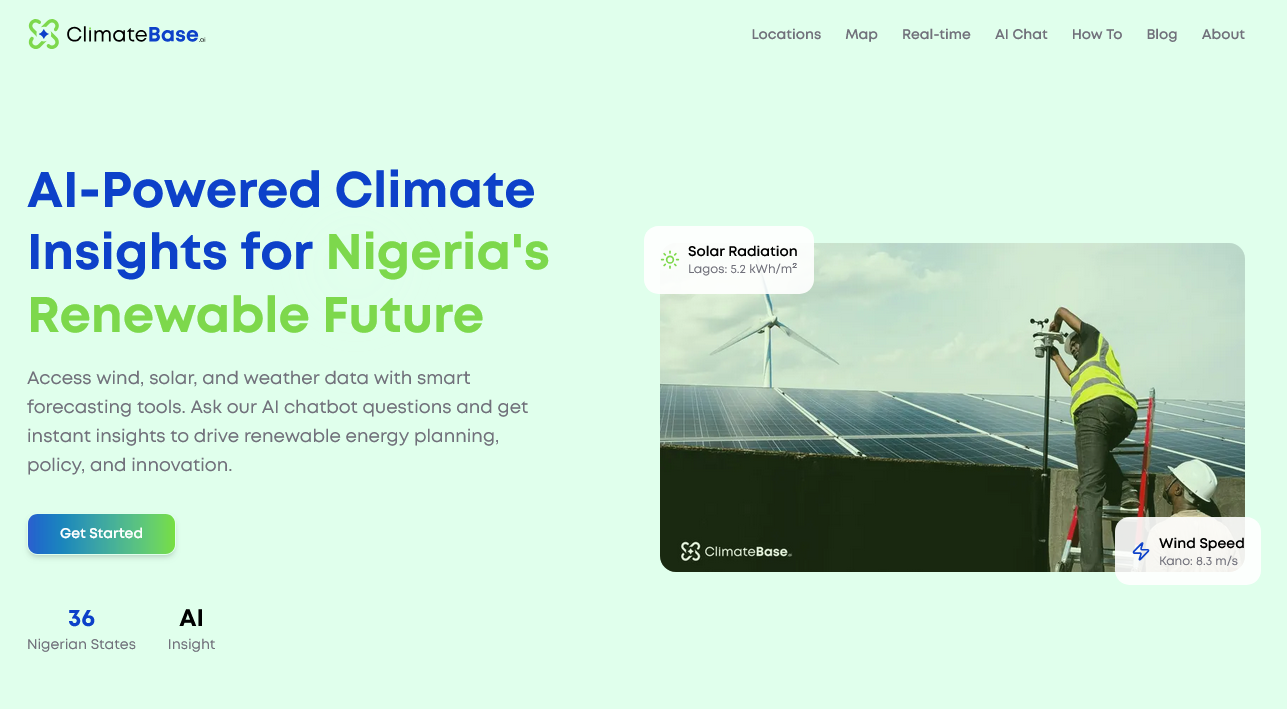ClimateBase: Climate Intelligence for Nigeria's Renewable Future