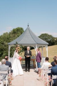 Ceremony on the lower terrace