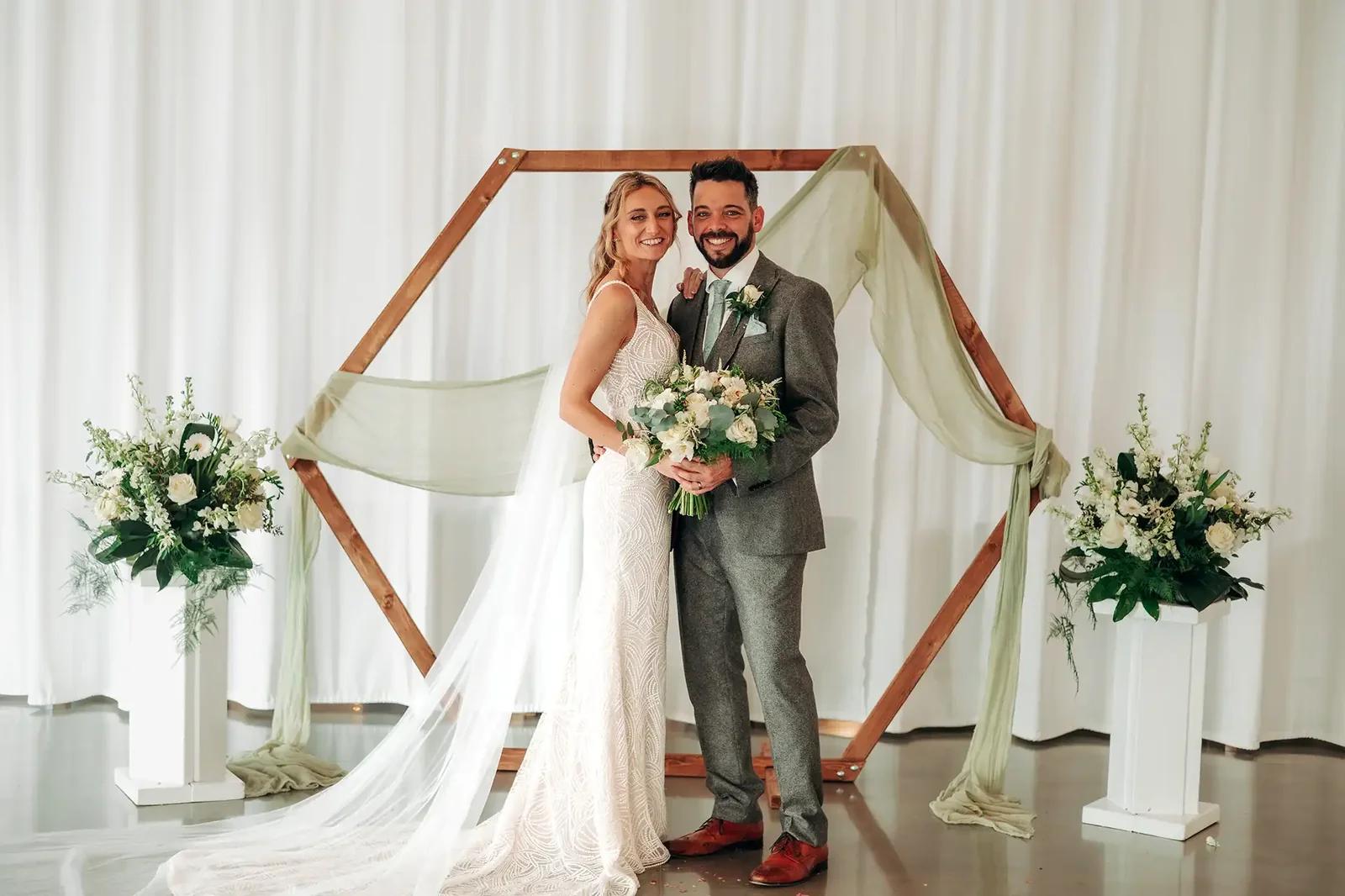 Wedding ceremony at The Barn at Pengelly