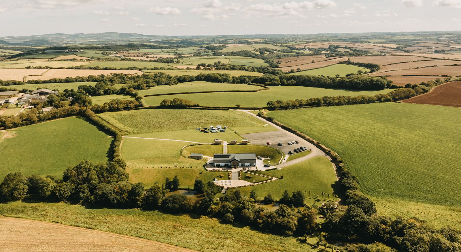 The Barn at Pengelly Aerial View