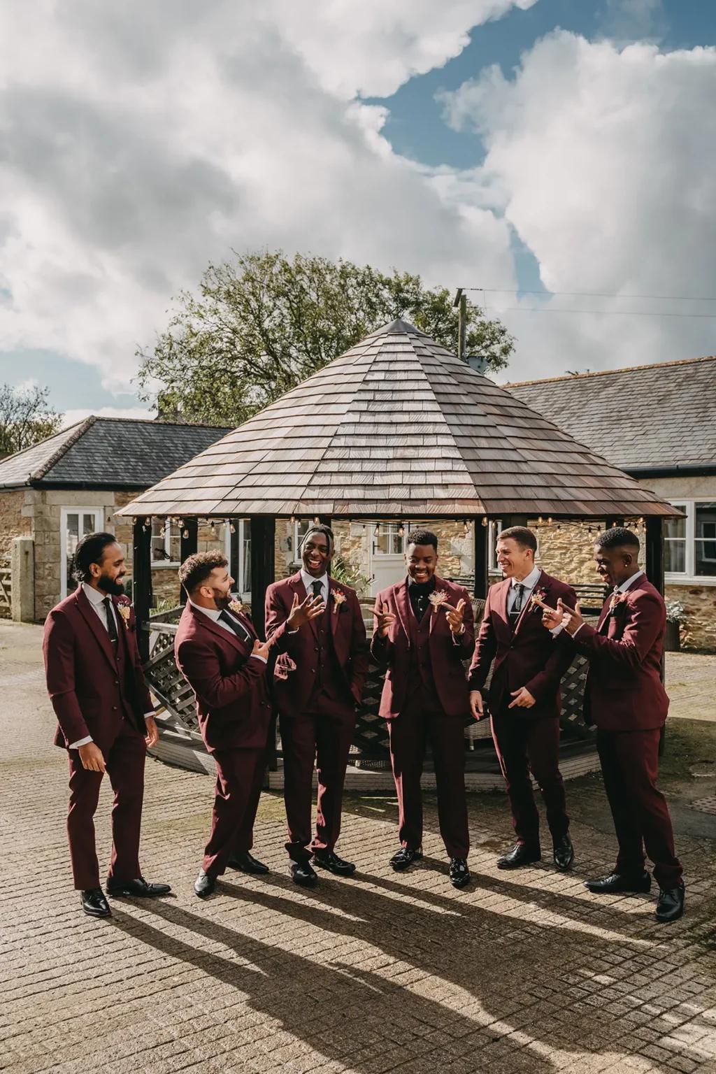 Men in the courtyard