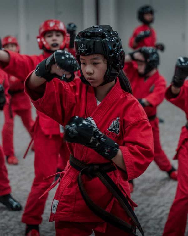 Student In Sparring Gear