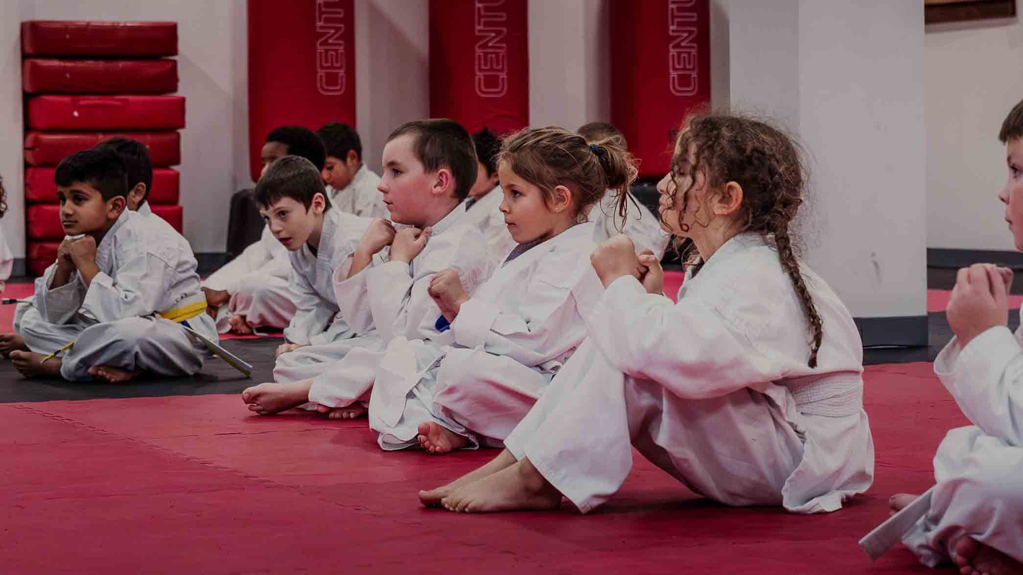 Karate class in action