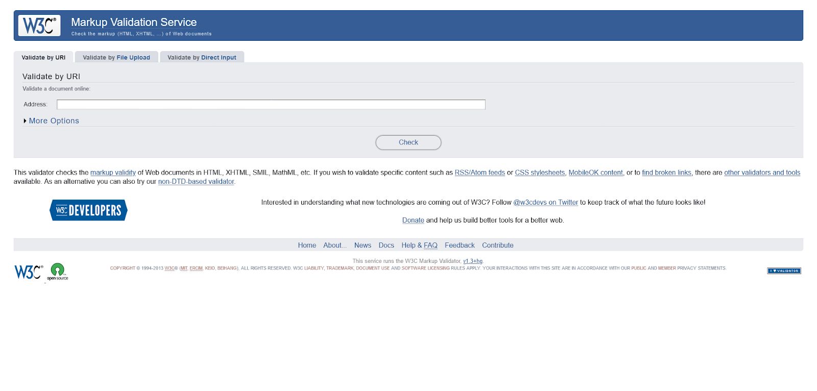 W3C Markup Validation Service. 