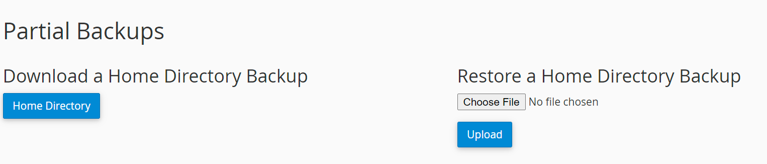Partial backup of a WordPress site