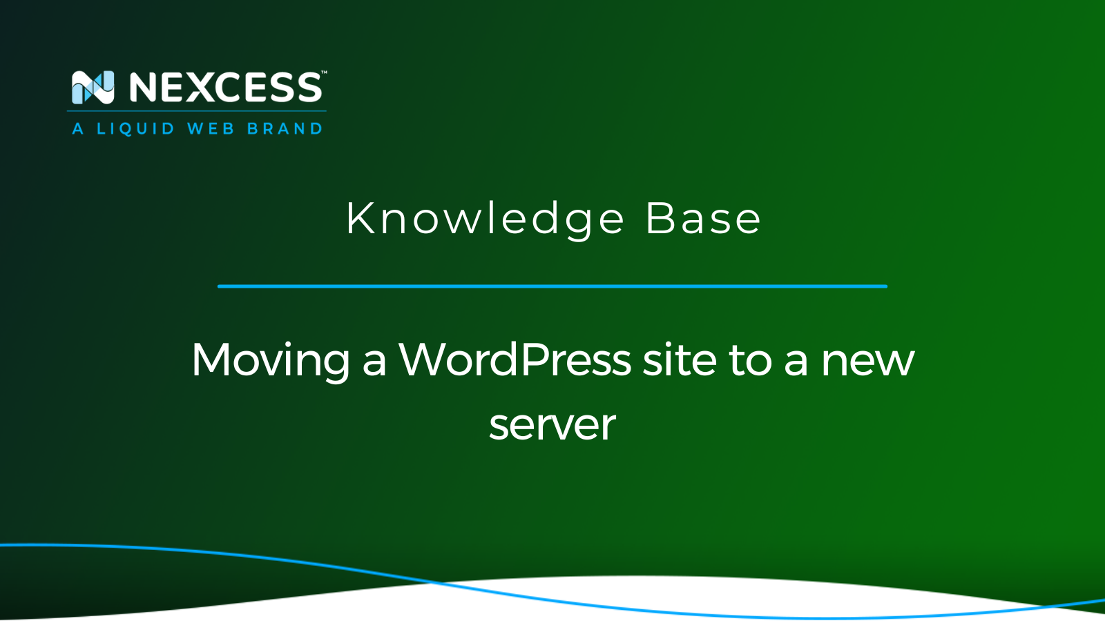 Moving a WordPress site to a new server
