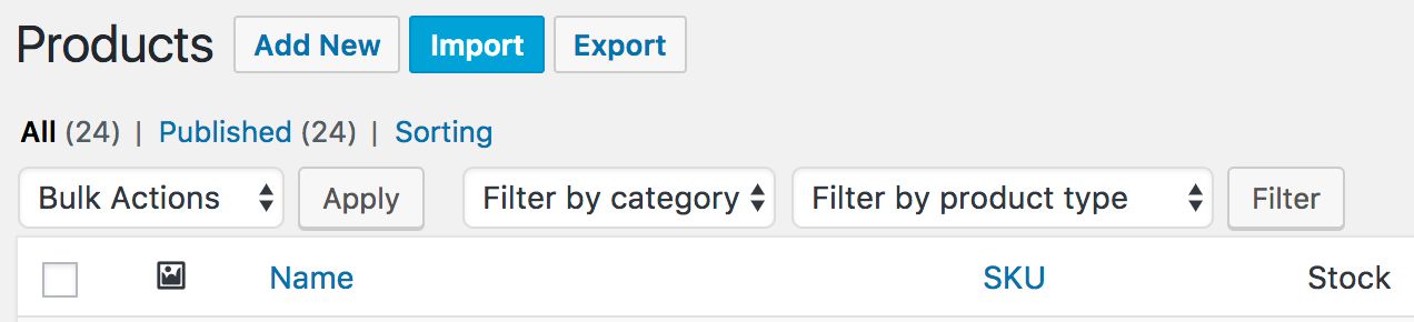 Selecting “Import” will allow you to upload your CSV.