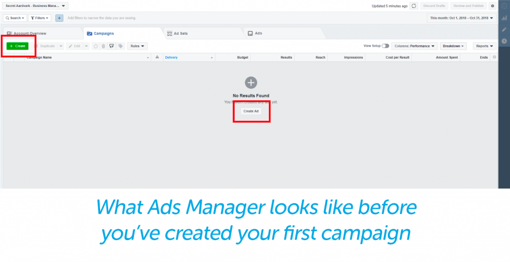 Facebook ads manager