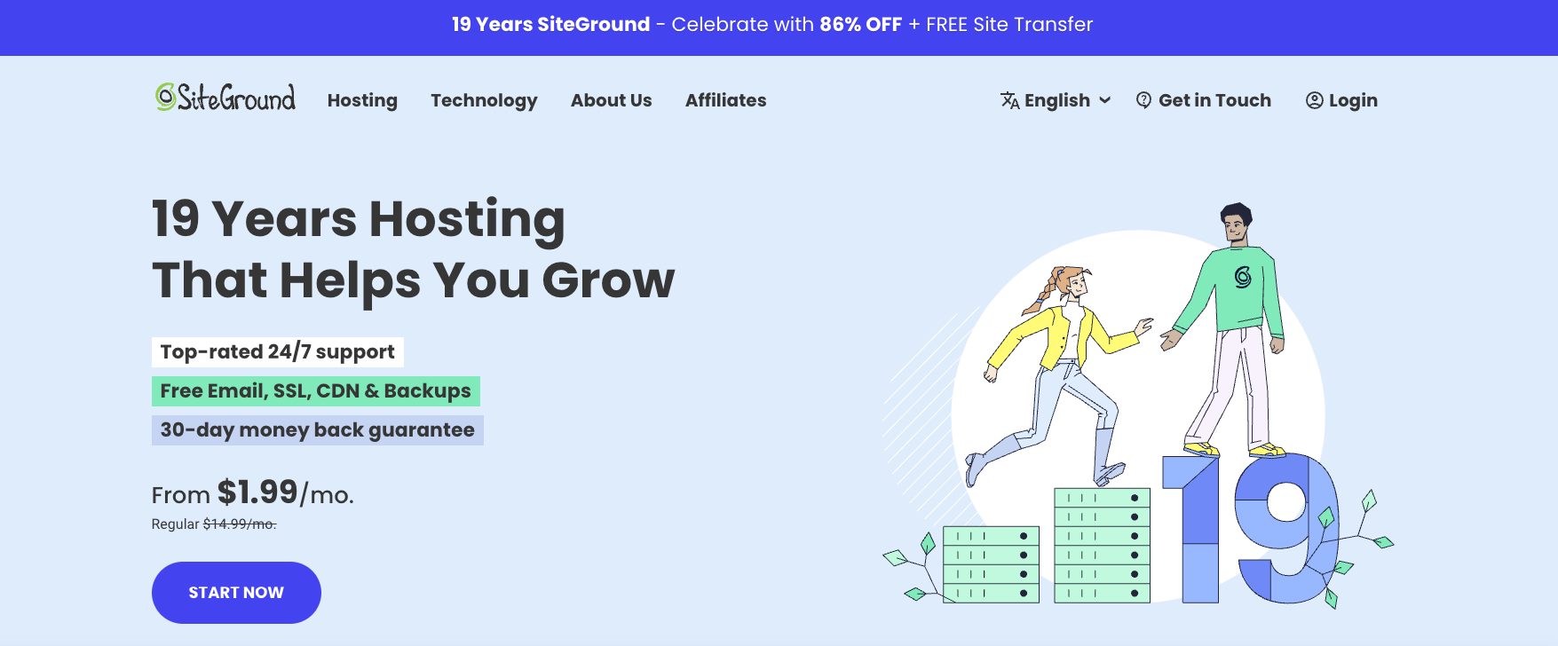 Siteground ecommerce hosting provider