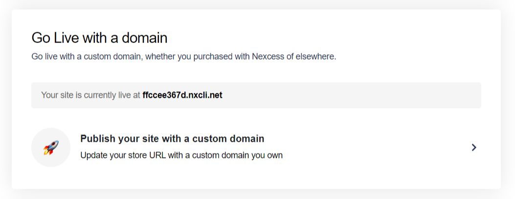 Select that you already own a custom domain and wish to verify this domain to go live on your StoreBuilder site.