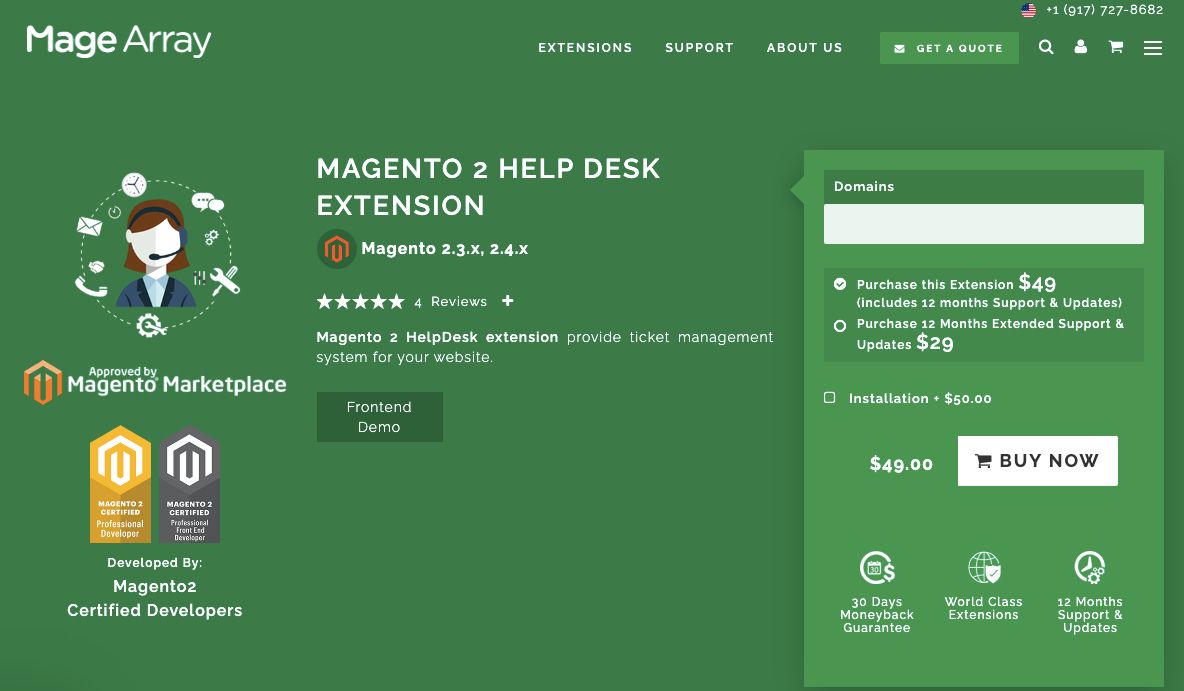 MageArray Magento 2 Help Desk Extension is the best Magento help desk extension for advanced ticket management.