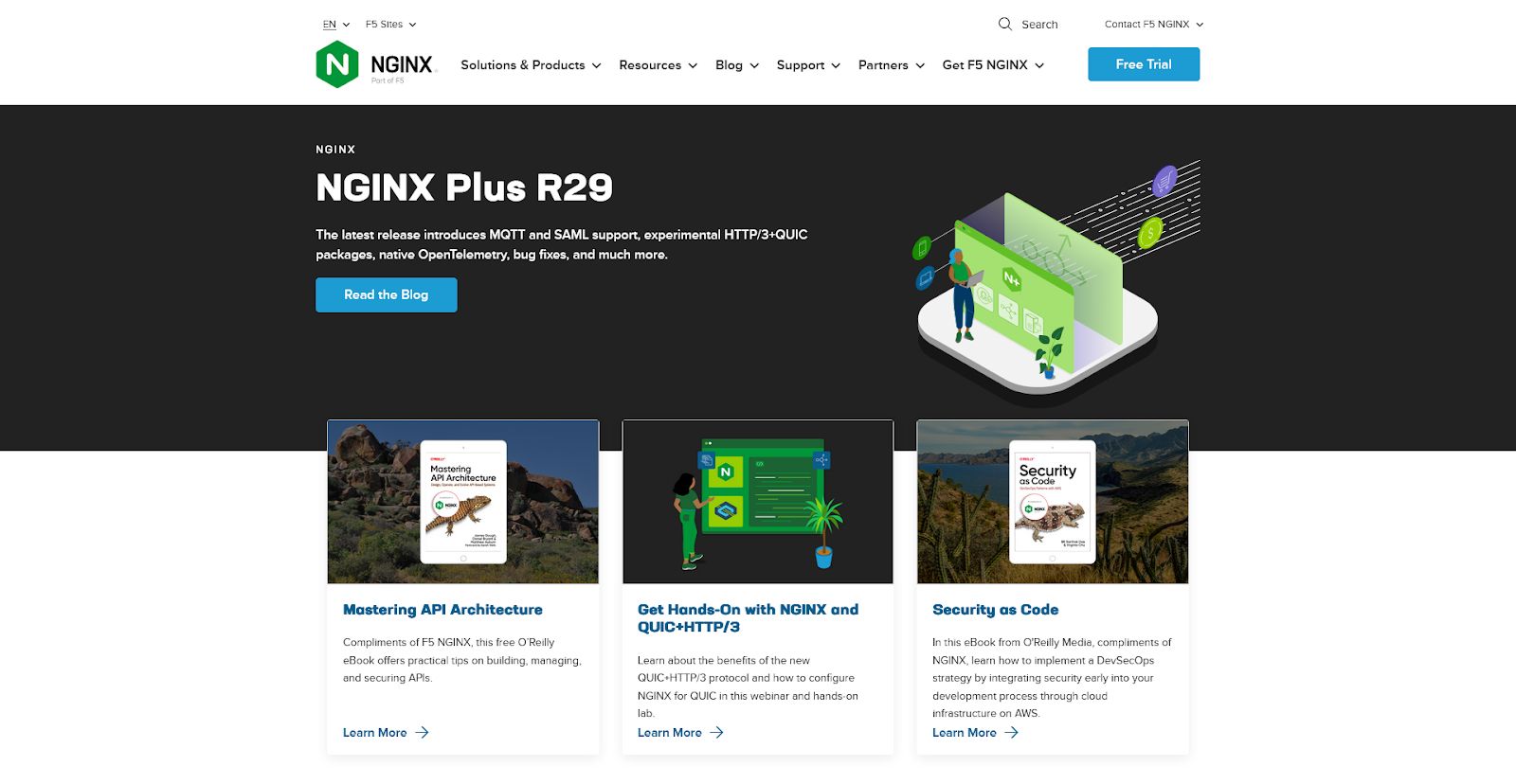 NGINX website homepage.
