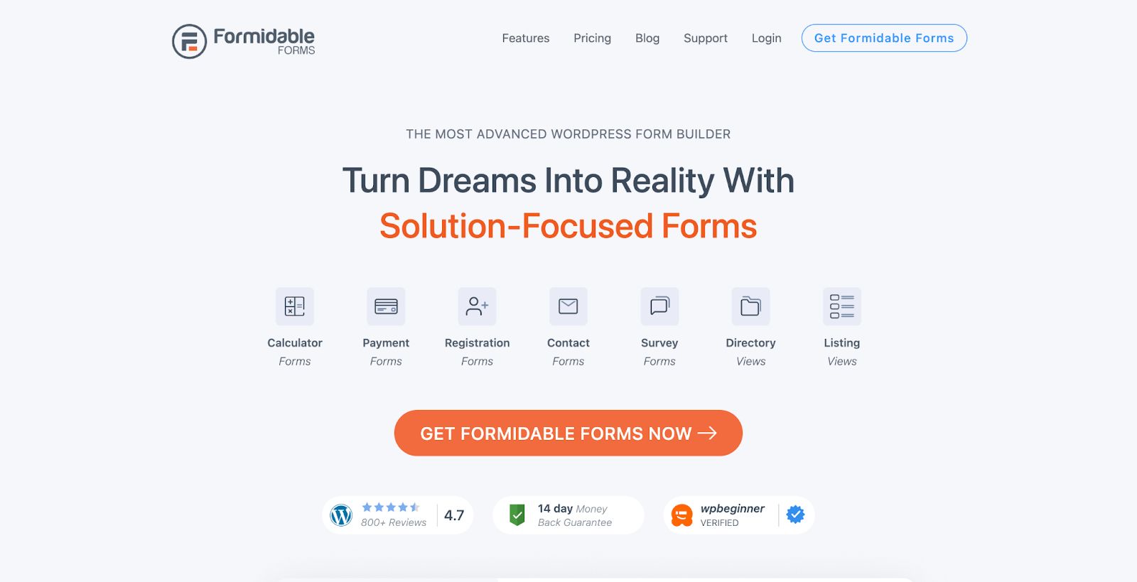 Formidable Forms homepage