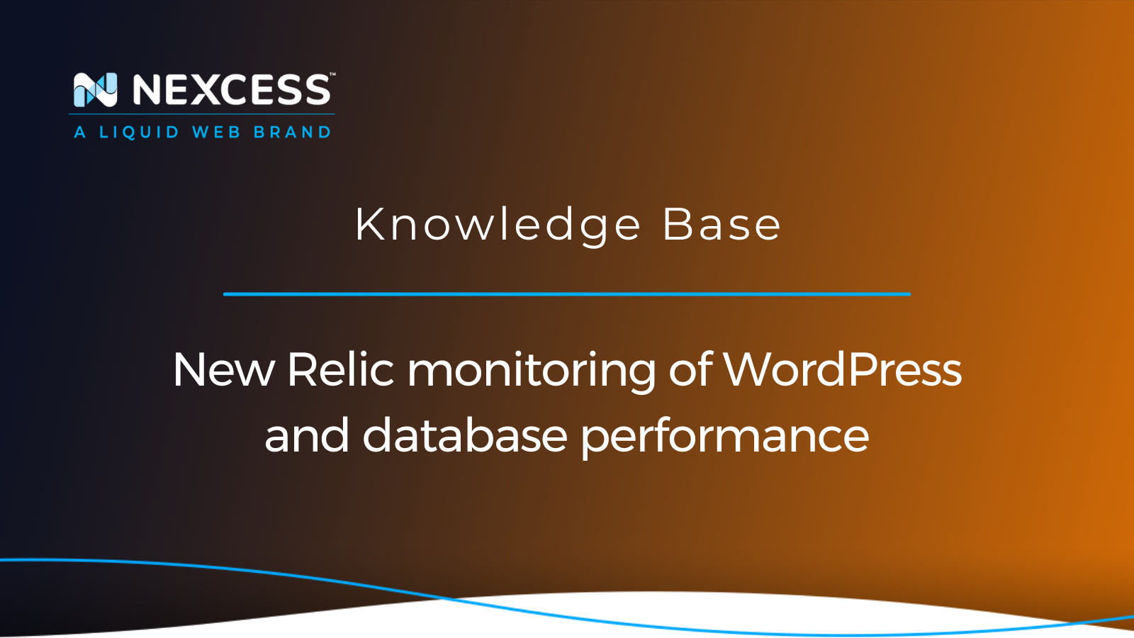 New Relic monitoring of WordPress and database performance