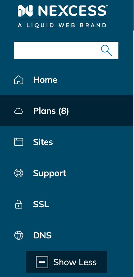 In the left panel, click on Plans in order to see all your sites. 