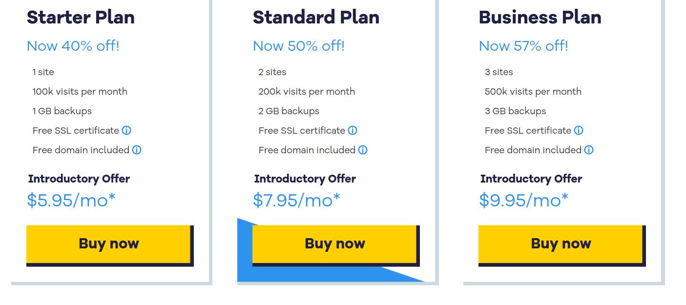 Pricing for HostGator WordPress hosting plans