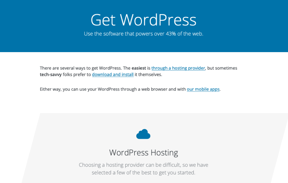 WordPress is free to download and use. 