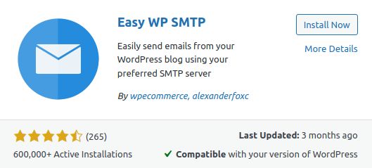 Easy WP SMTP plugin
