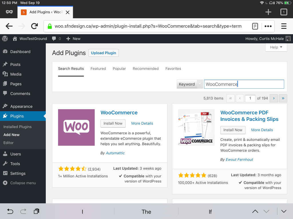Using WordPress with WooCommerce turns your site into a store