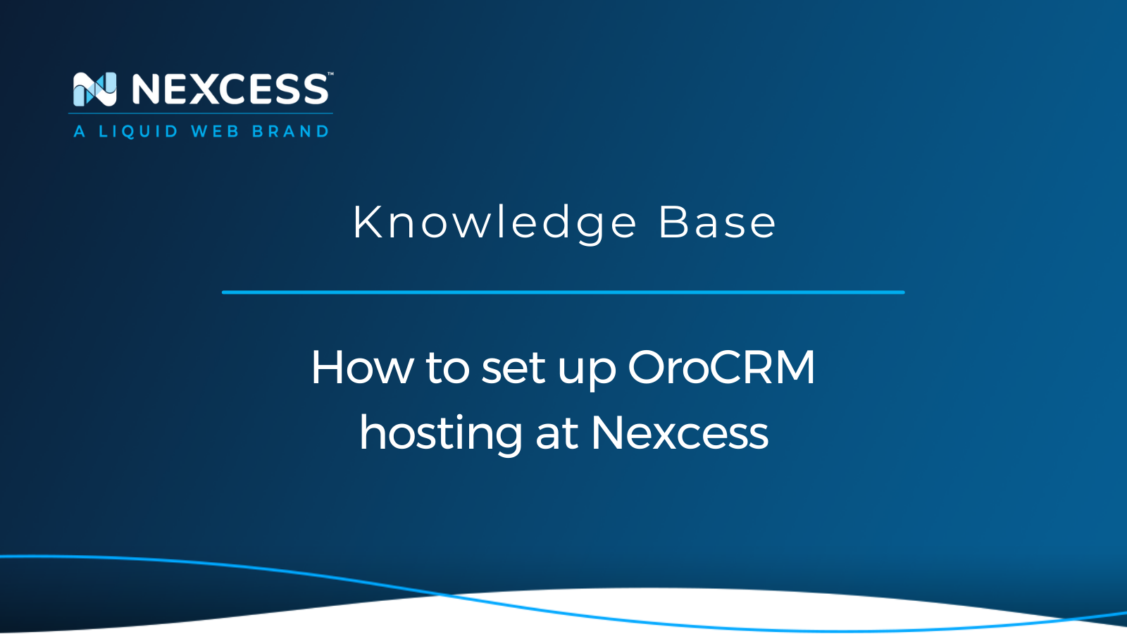How to set up OroCRM hosting at Nexcess