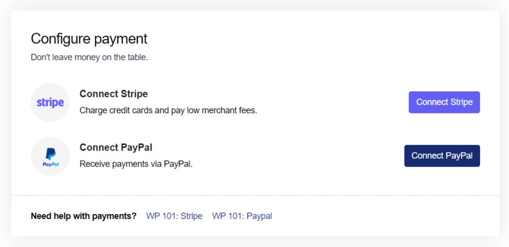 Setting up Stripe or PayPal is now much easier on your StoreBuilder site. 