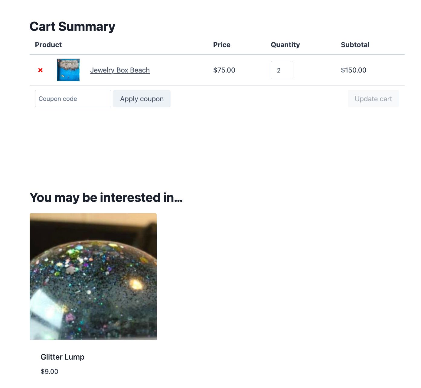 your chosen item will appear as a suggestion in their cart